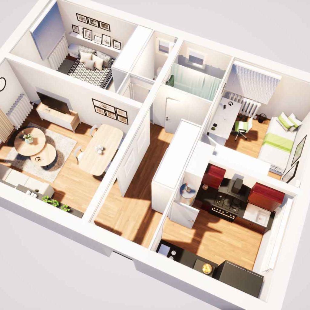 Mindae appartement 3D homestaging immobilier à Caen