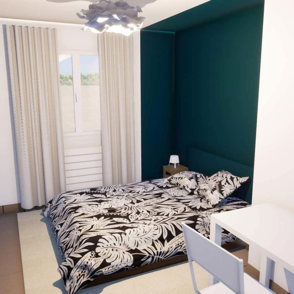 Mindae_3D_appartement_investisseur_colocation_F3_F2_renovation_design_tropical_ameublement_locatif_miniature