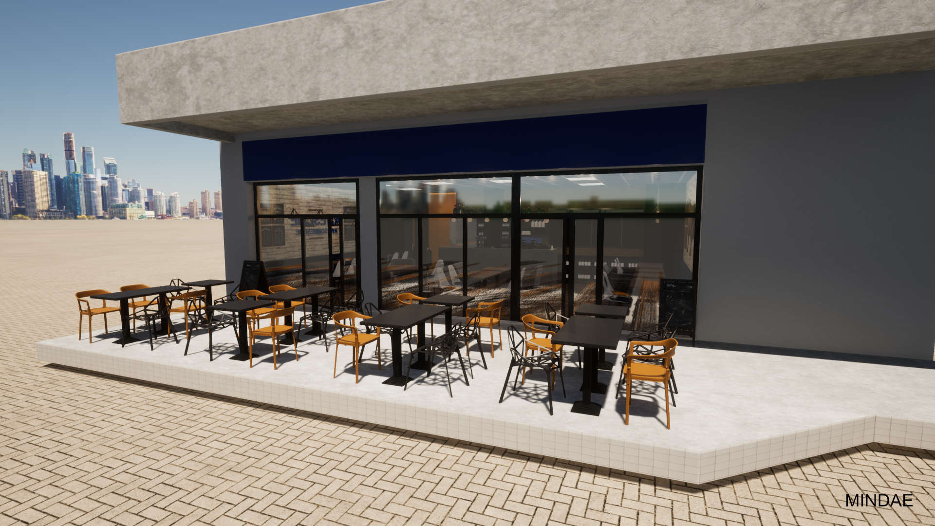 Mindae_Restaurant_Aménagement_3D_Comptoir Bar_Cuisine (3)