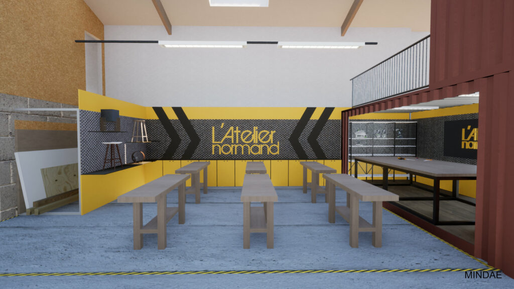 Vue générale de l'espace de formation Atelier Normand